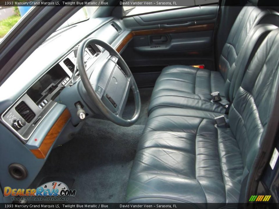 1993 Mercury Grand Marquis LS Twilight Blue Metallic / Blue Photo #9