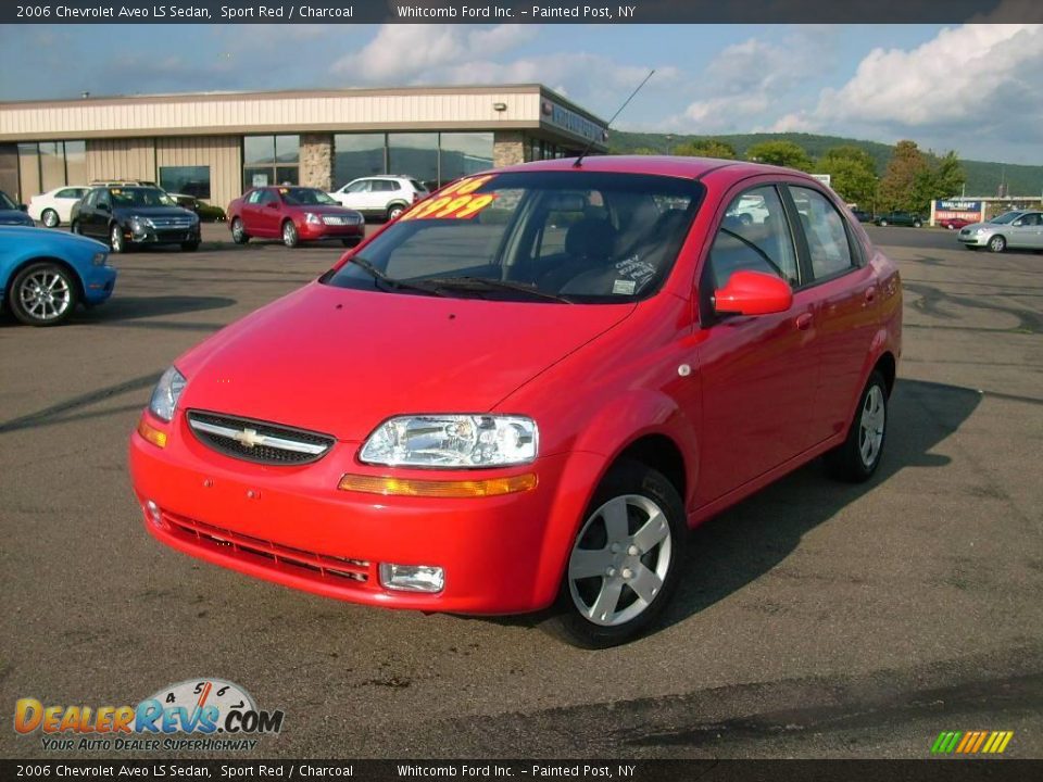 2006 Chevrolet Aveo LS Sedan Sport Red / Charcoal Photo #1