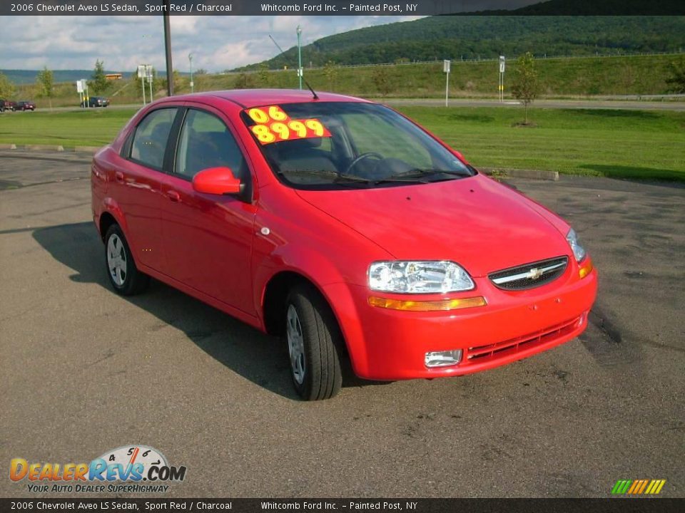 2006 Chevrolet Aveo LS Sedan Sport Red / Charcoal Photo #3