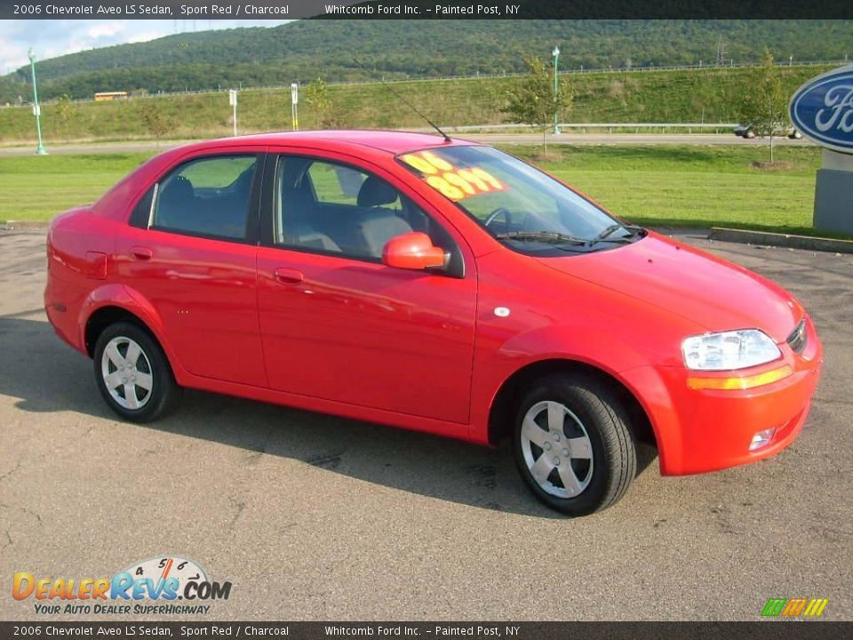 2006 Chevrolet Aveo LS Sedan Sport Red / Charcoal Photo #4