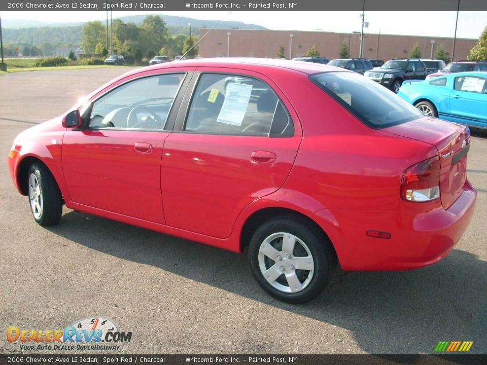 2006 Chevrolet Aveo LS Sedan Sport Red / Charcoal Photo #17