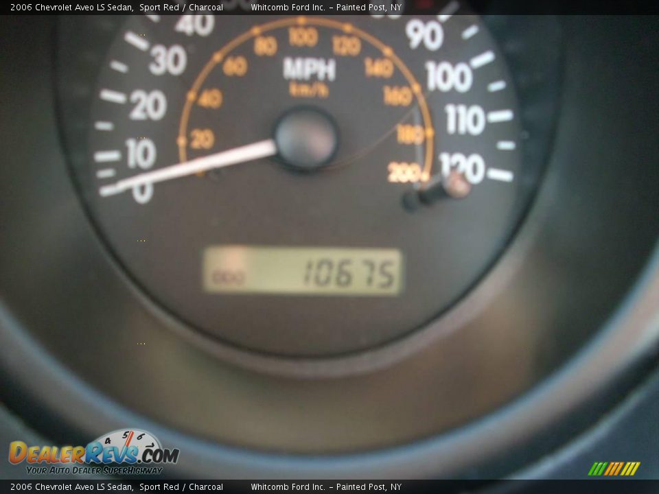 2006 Chevrolet Aveo LS Sedan Sport Red / Charcoal Photo #27