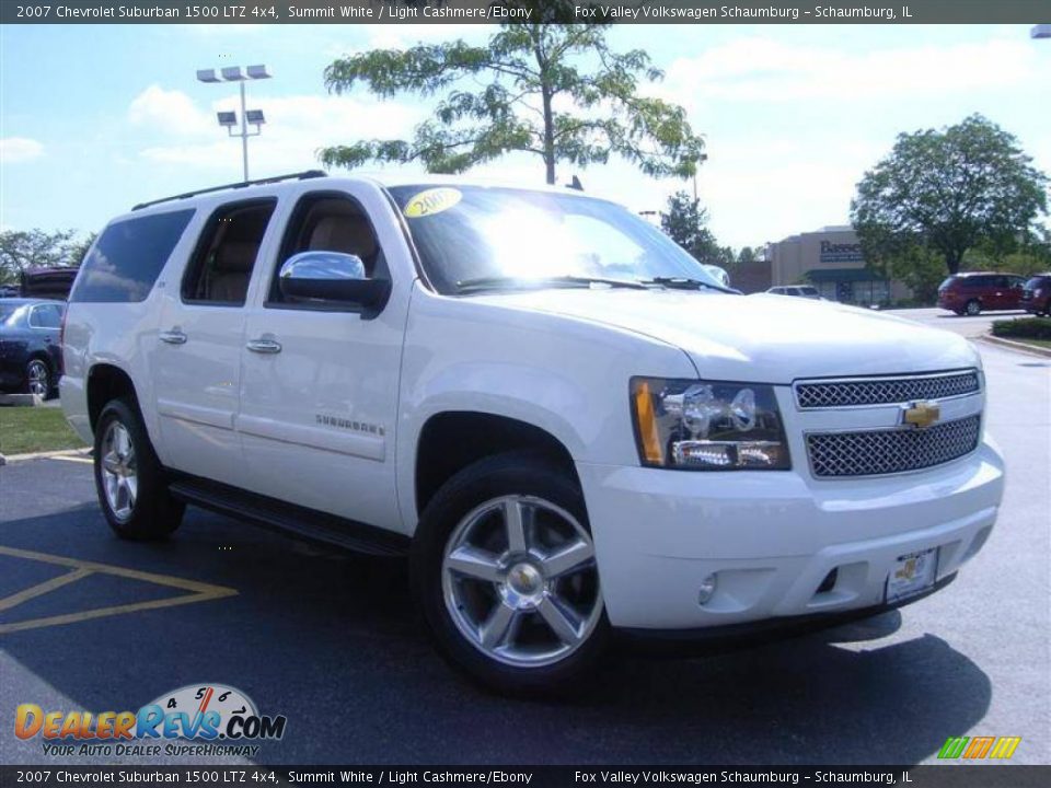 2007 Chevrolet Suburban 1500 LTZ 4x4 Summit White / Light Cashmere/Ebony Photo #8