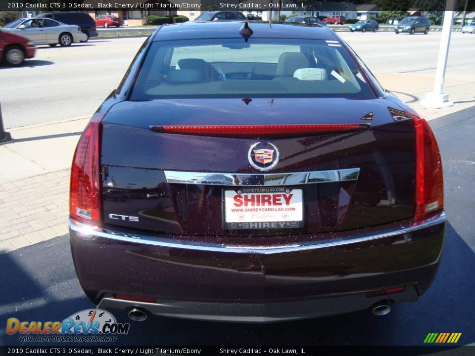 2010 Cadillac CTS 3.0 Sedan Black Cherry / Light Titanium/Ebony Photo #5