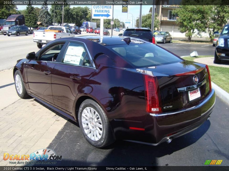 2010 Cadillac CTS 3.0 Sedan Black Cherry / Light Titanium/Ebony Photo #6