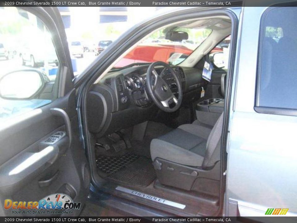 2009 Chevrolet Silverado 1500 LT Crew Cab Blue Granite Metallic / Ebony Photo #12