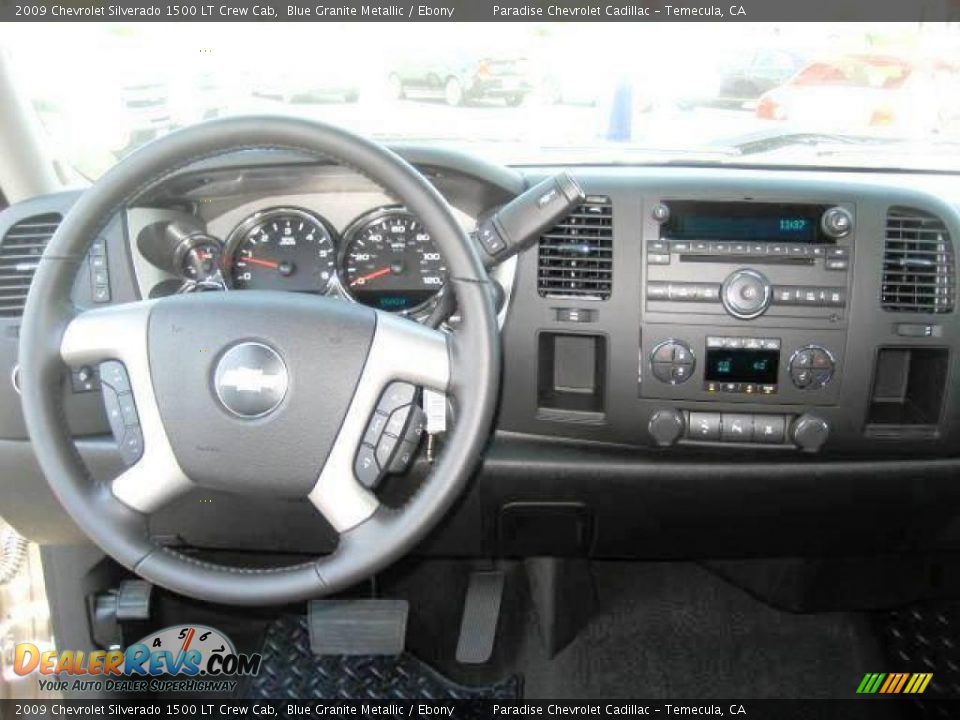 2009 Chevrolet Silverado 1500 LT Crew Cab Blue Granite Metallic / Ebony Photo #15