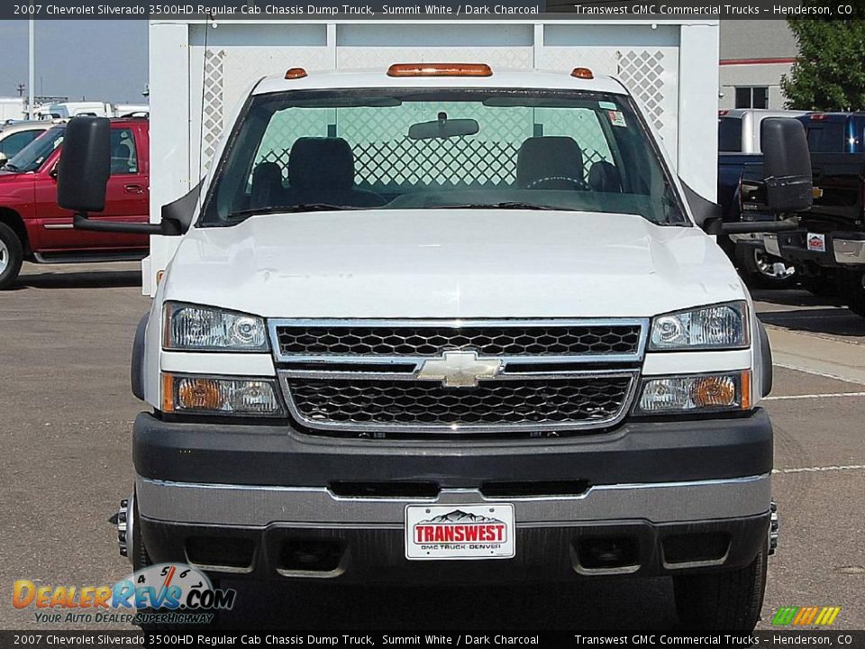 2007 Chevrolet Silverado 3500HD Regular Cab Chassis Dump Truck Summit White / Dark Charcoal Photo #2