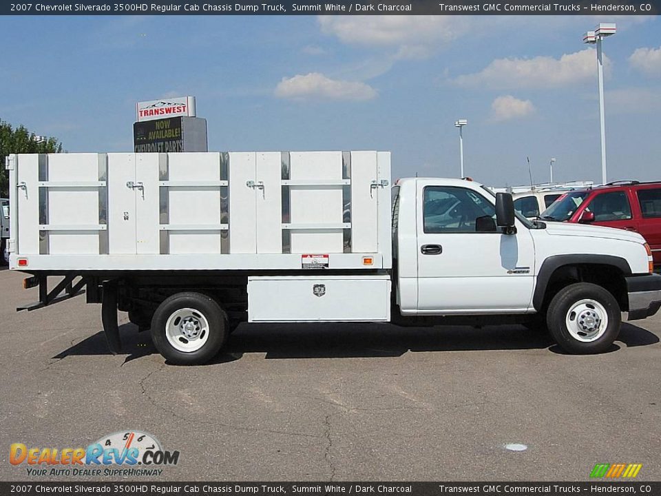 2007 Chevrolet Silverado 3500HD Regular Cab Chassis Dump Truck Summit White / Dark Charcoal Photo #10