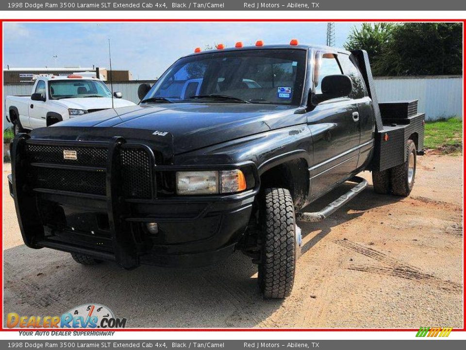 1998 Dodge Ram 3500 Laramie SLT Extended Cab 4x4 Black / Tan/Camel Photo #1