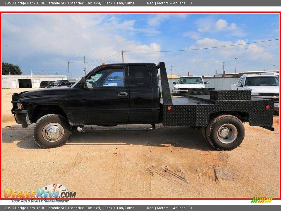 1998 Dodge Ram 3500 Laramie SLT Extended Cab 4x4 Black / Tan/Camel Photo #2