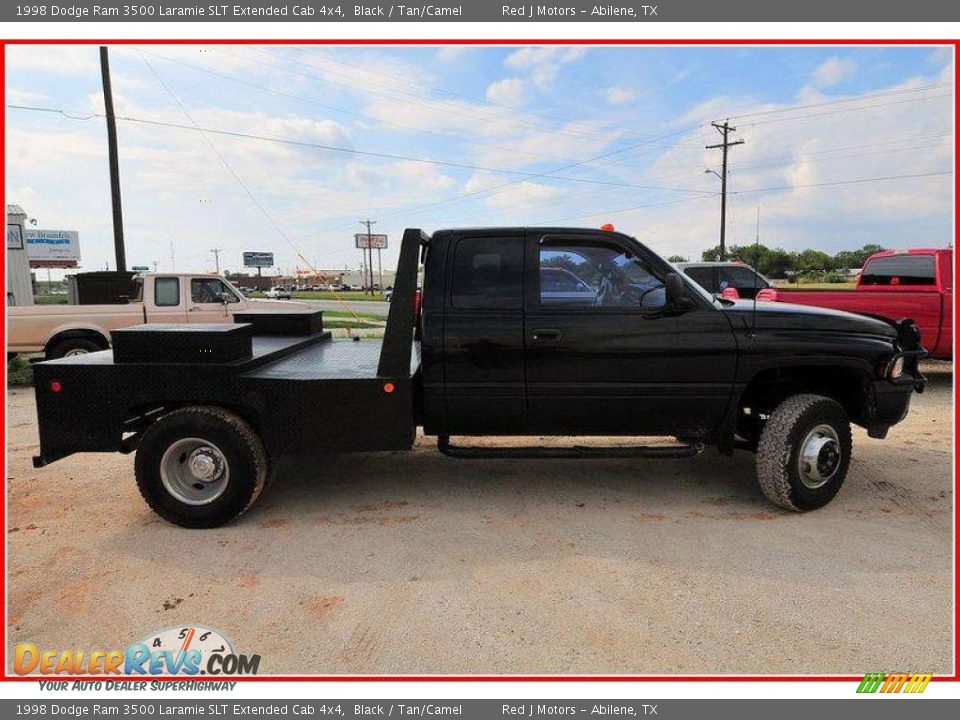 1998 Dodge Ram 3500 Laramie SLT Extended Cab 4x4 Black / Tan/Camel Photo #6