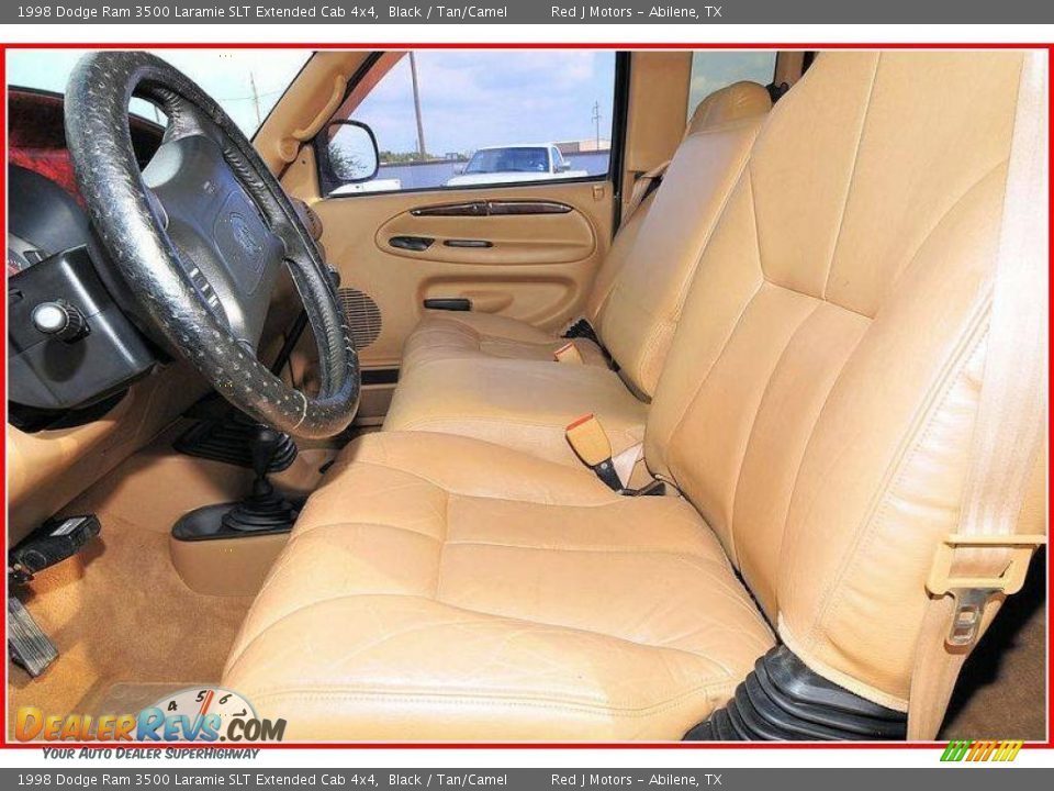 1998 Dodge Ram 3500 Laramie SLT Extended Cab 4x4 Black / Tan/Camel Photo #10