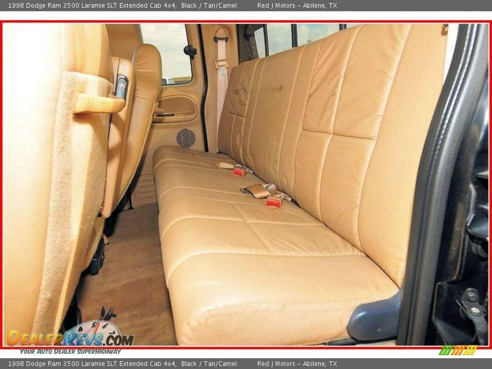 1998 Dodge Ram 3500 Laramie SLT Extended Cab 4x4 Black / Tan/Camel Photo #15