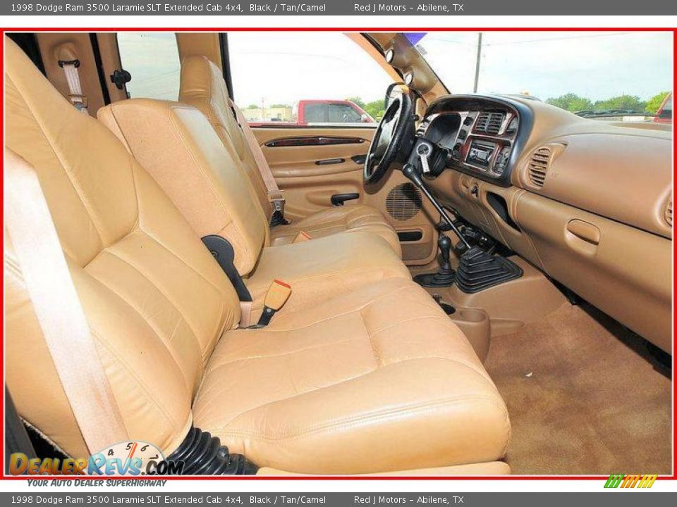 1998 Dodge Ram 3500 Laramie SLT Extended Cab 4x4 Black / Tan/Camel Photo #17