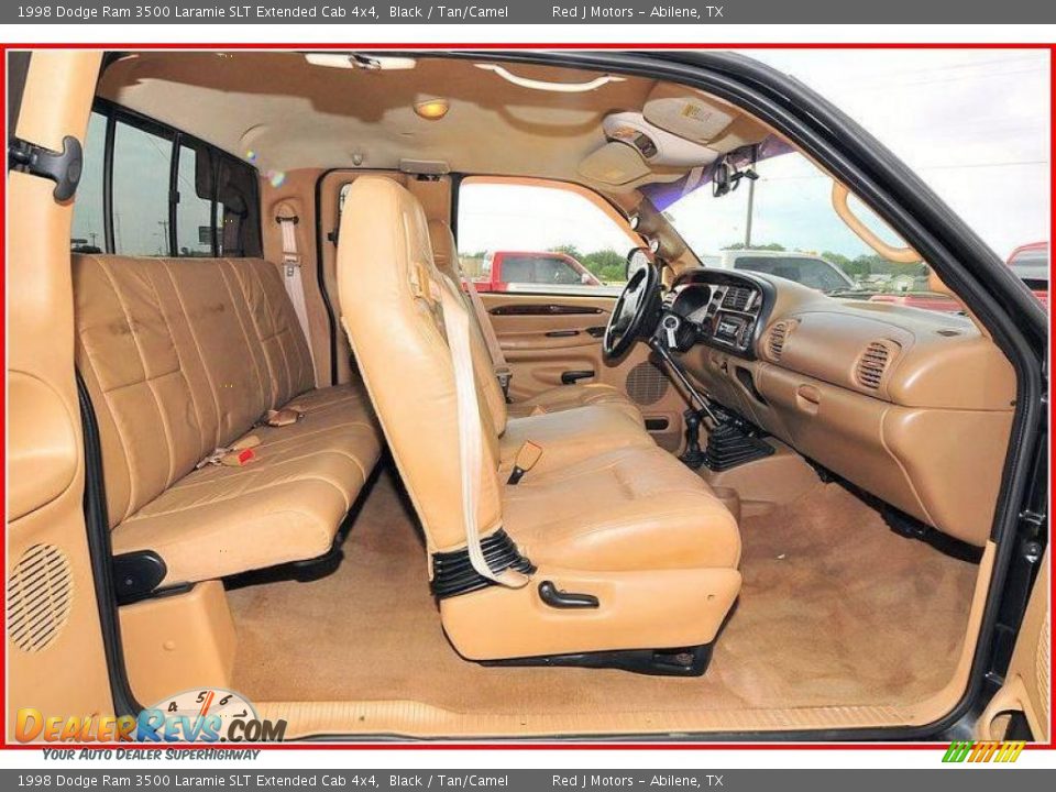 1998 Dodge Ram 3500 Laramie SLT Extended Cab 4x4 Black / Tan/Camel Photo #19