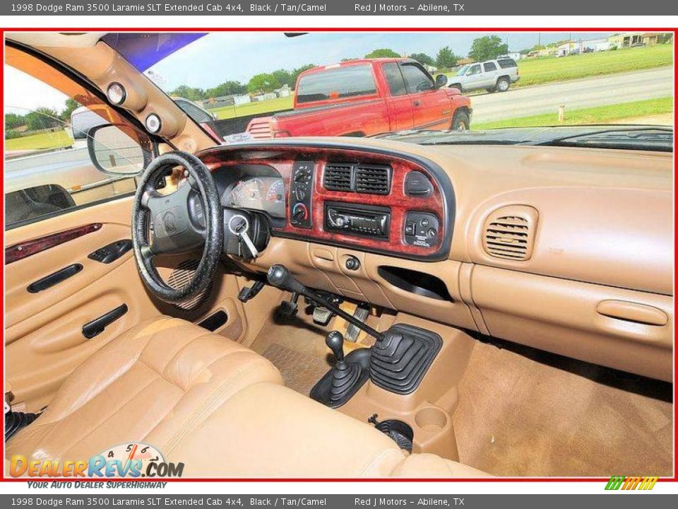 1998 Dodge Ram 3500 Laramie SLT Extended Cab 4x4 Black / Tan/Camel Photo #20