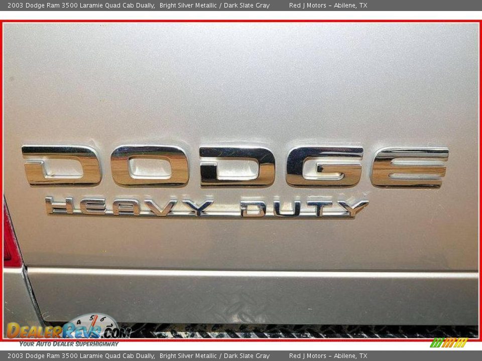 2003 Dodge Ram 3500 Laramie Quad Cab Dually Bright Silver Metallic / Dark Slate Gray Photo #5