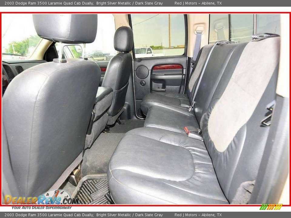 2003 Dodge Ram 3500 Laramie Quad Cab Dually Bright Silver Metallic / Dark Slate Gray Photo #18