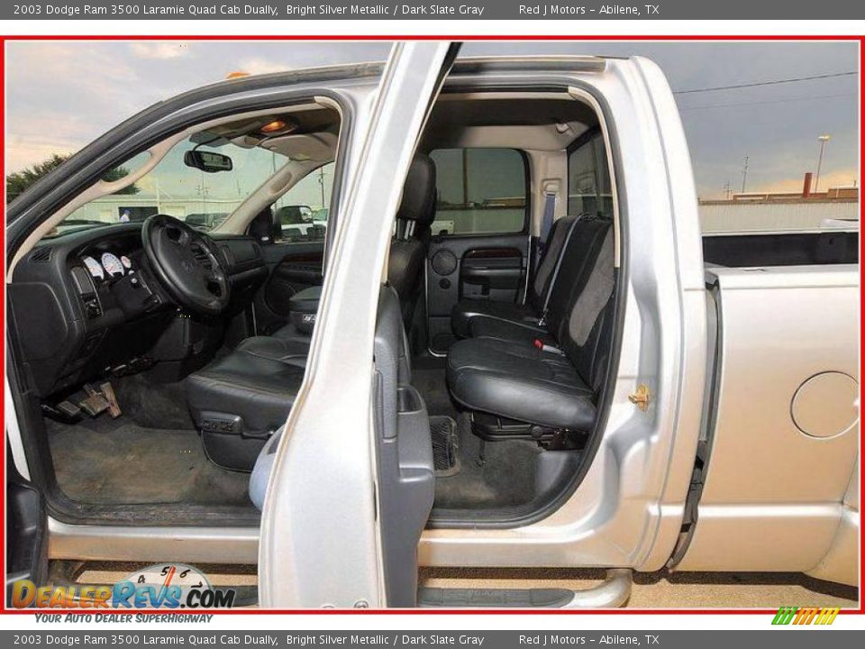 2003 Dodge Ram 3500 Laramie Quad Cab Dually Bright Silver Metallic / Dark Slate Gray Photo #19