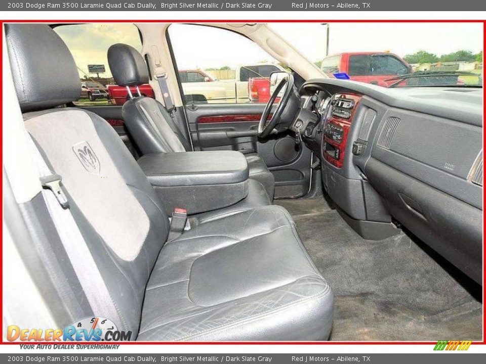 2003 Dodge Ram 3500 Laramie Quad Cab Dually Bright Silver Metallic / Dark Slate Gray Photo #22