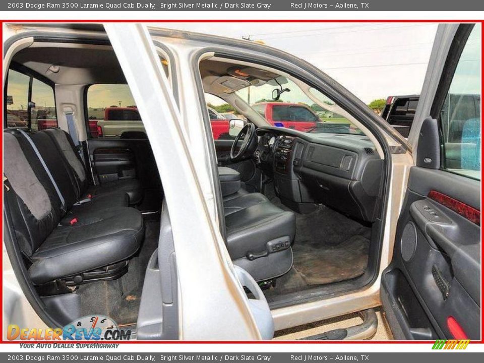 2003 Dodge Ram 3500 Laramie Quad Cab Dually Bright Silver Metallic / Dark Slate Gray Photo #23