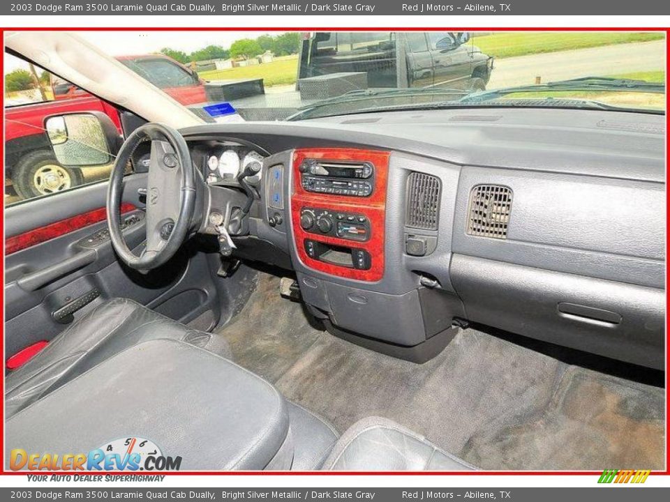2003 Dodge Ram 3500 Laramie Quad Cab Dually Bright Silver Metallic / Dark Slate Gray Photo #24