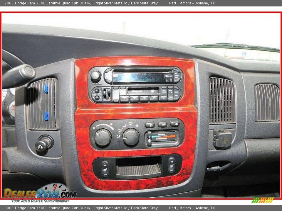 2003 Dodge Ram 3500 Laramie Quad Cab Dually Bright Silver Metallic / Dark Slate Gray Photo #32