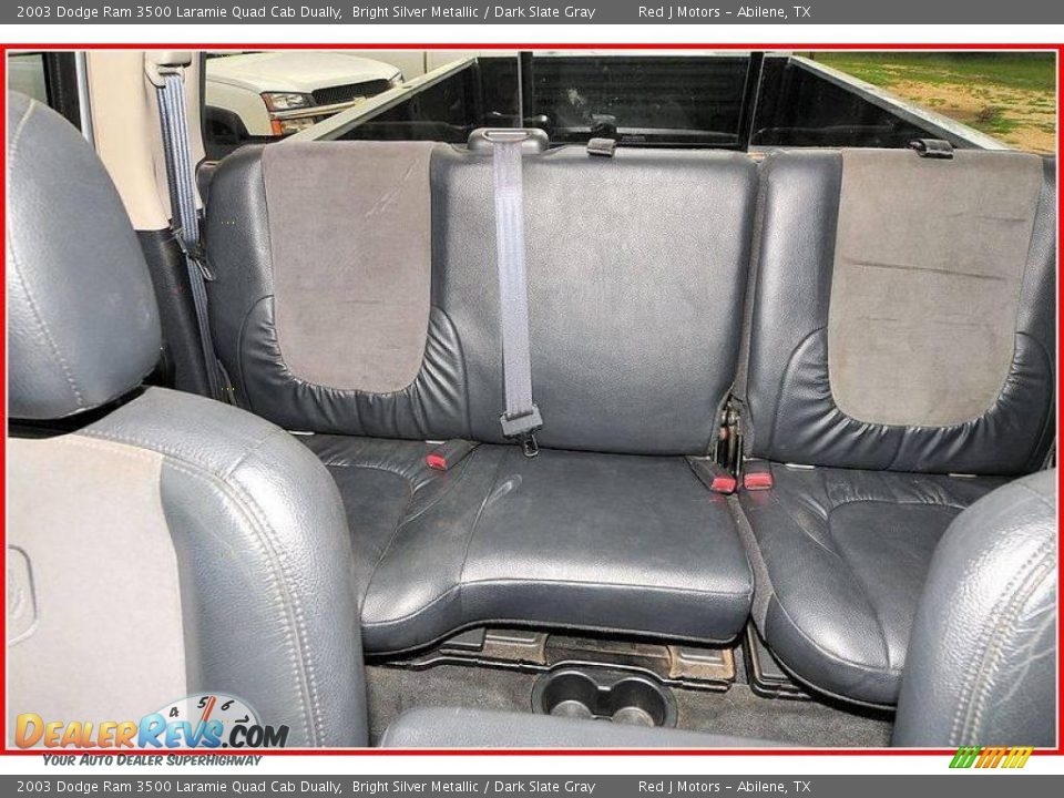 2003 Dodge Ram 3500 Laramie Quad Cab Dually Bright Silver Metallic / Dark Slate Gray Photo #34
