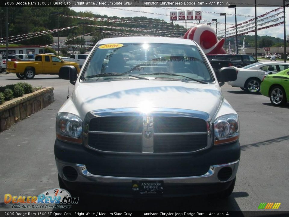 2006 Dodge Ram 1500 ST Quad Cab Bright White / Medium Slate Gray Photo #3