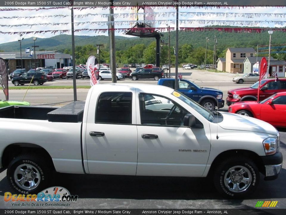 2006 Dodge Ram 1500 ST Quad Cab Bright White / Medium Slate Gray Photo #5