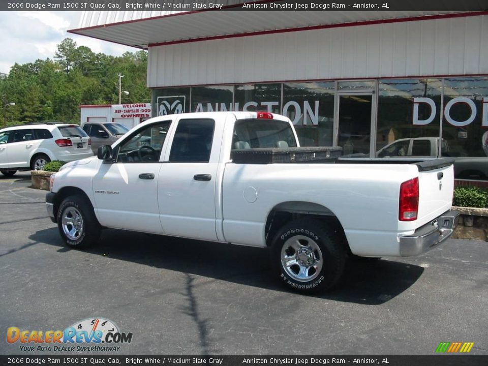 2006 Dodge Ram 1500 ST Quad Cab Bright White / Medium Slate Gray Photo #6