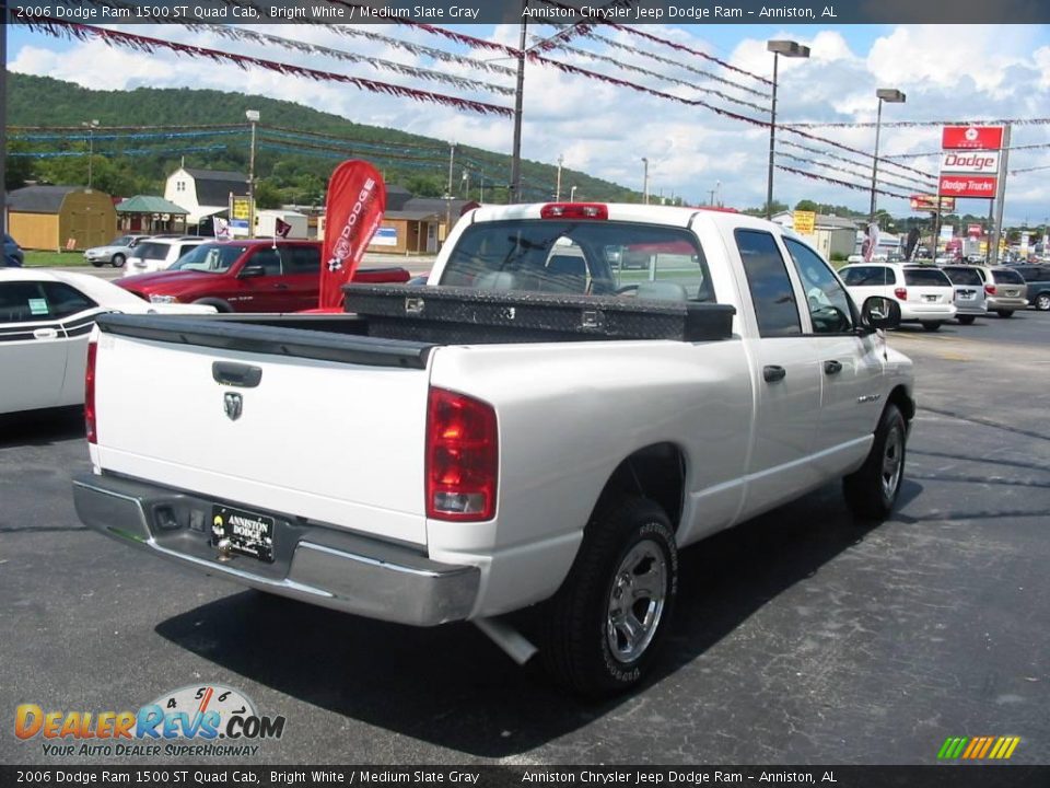 2006 Dodge Ram 1500 ST Quad Cab Bright White / Medium Slate Gray Photo #7