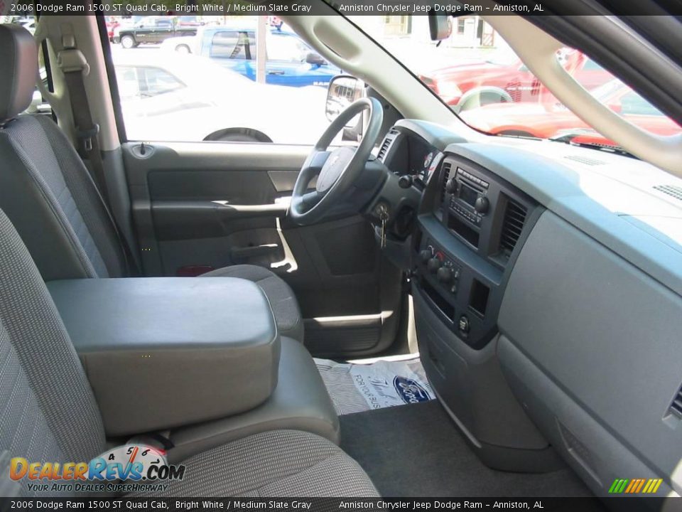 2006 Dodge Ram 1500 ST Quad Cab Bright White / Medium Slate Gray Photo #10