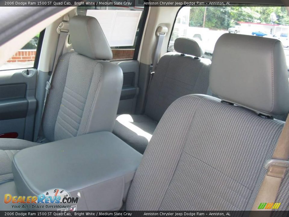 2006 Dodge Ram 1500 ST Quad Cab Bright White / Medium Slate Gray Photo #12