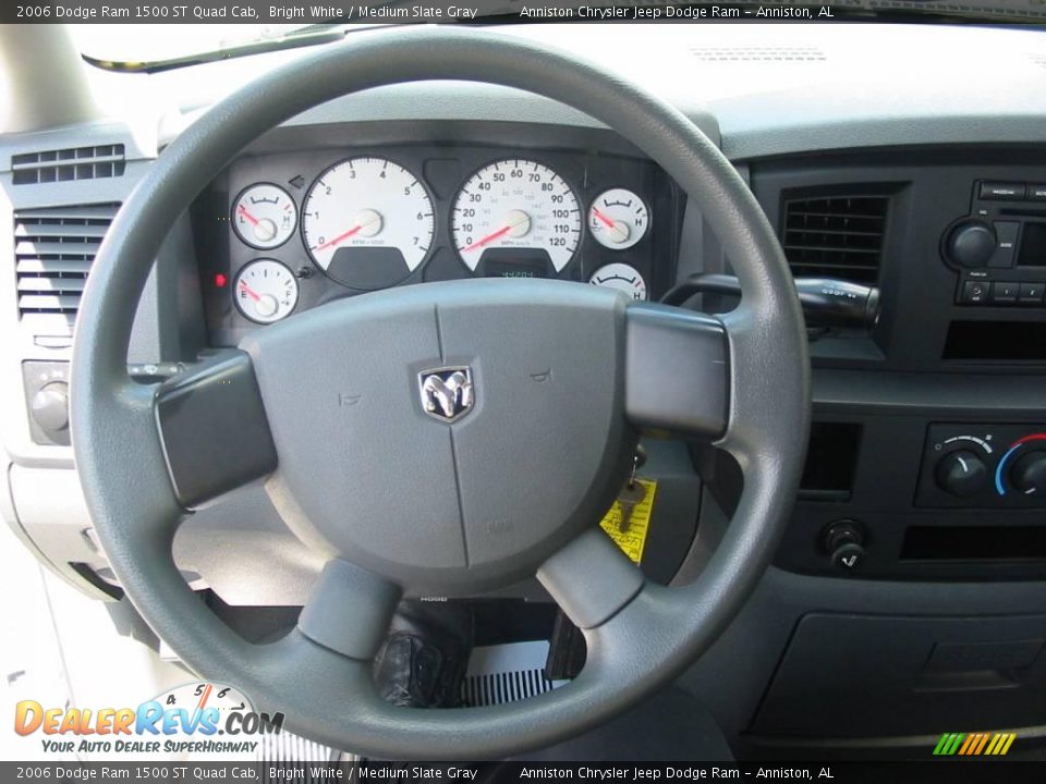 2006 Dodge Ram 1500 ST Quad Cab Bright White / Medium Slate Gray Photo #14