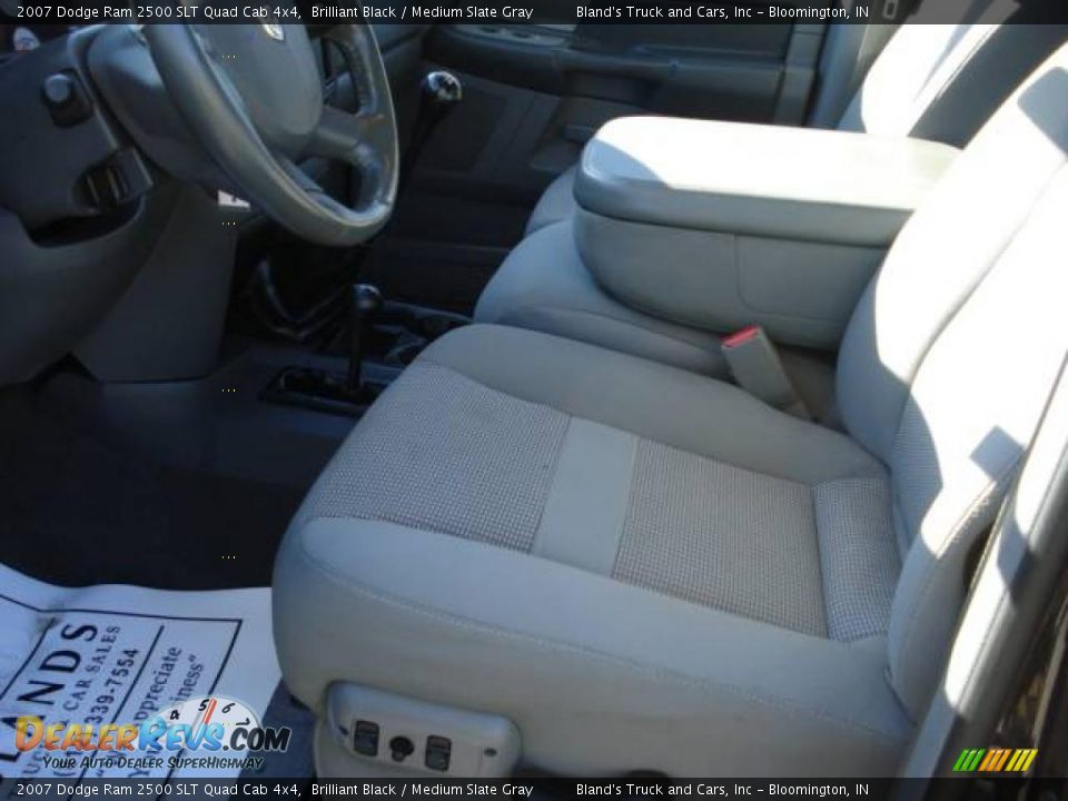 2007 Dodge Ram 2500 SLT Quad Cab 4x4 Brilliant Black / Medium Slate Gray Photo #4