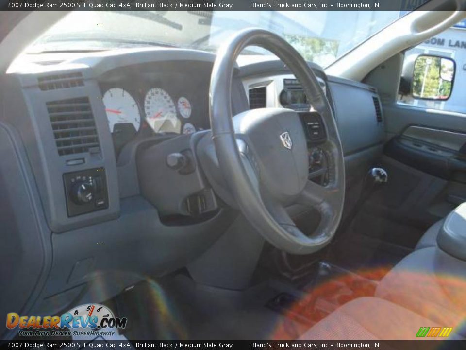 2007 Dodge Ram 2500 SLT Quad Cab 4x4 Brilliant Black / Medium Slate Gray Photo #5
