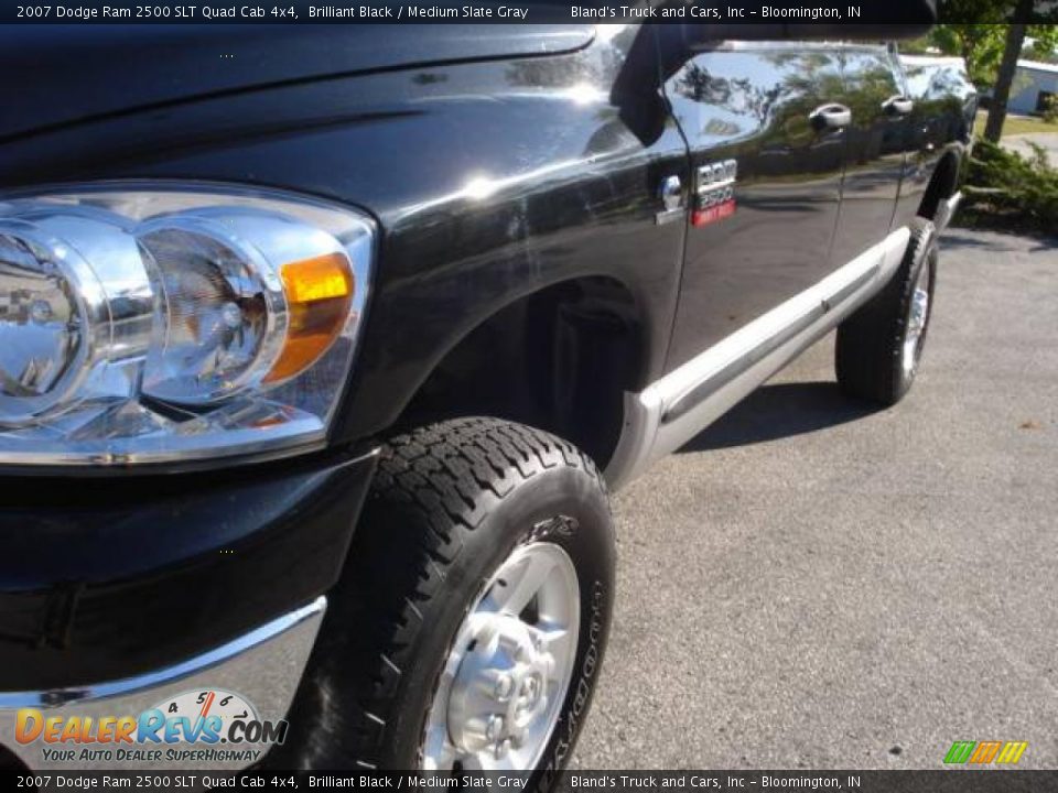 2007 Dodge Ram 2500 SLT Quad Cab 4x4 Brilliant Black / Medium Slate Gray Photo #10