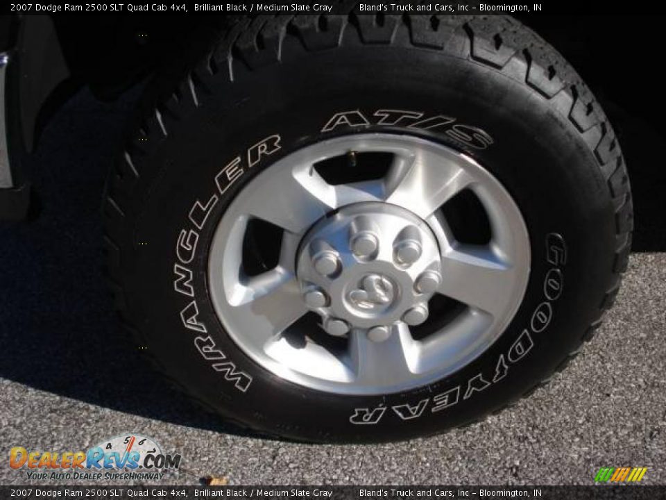 2007 Dodge Ram 2500 SLT Quad Cab 4x4 Brilliant Black / Medium Slate Gray Photo #11