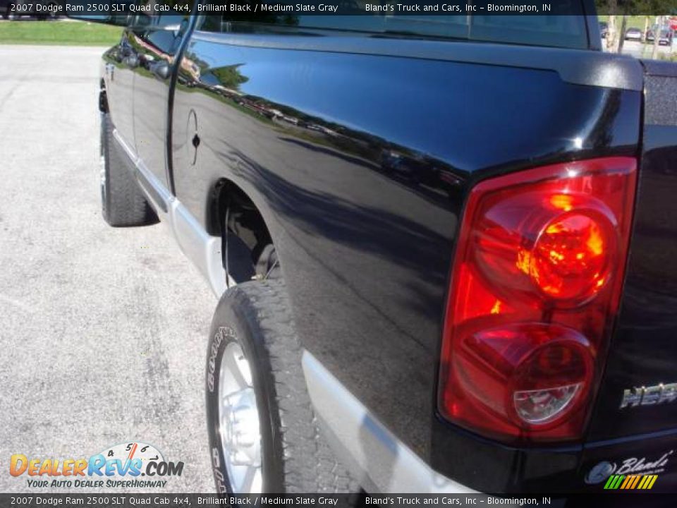 2007 Dodge Ram 2500 SLT Quad Cab 4x4 Brilliant Black / Medium Slate Gray Photo #13