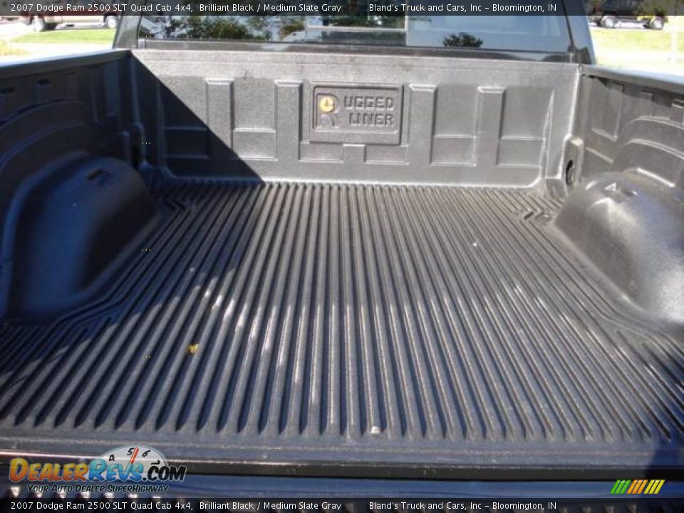 2007 Dodge Ram 2500 SLT Quad Cab 4x4 Brilliant Black / Medium Slate Gray Photo #15