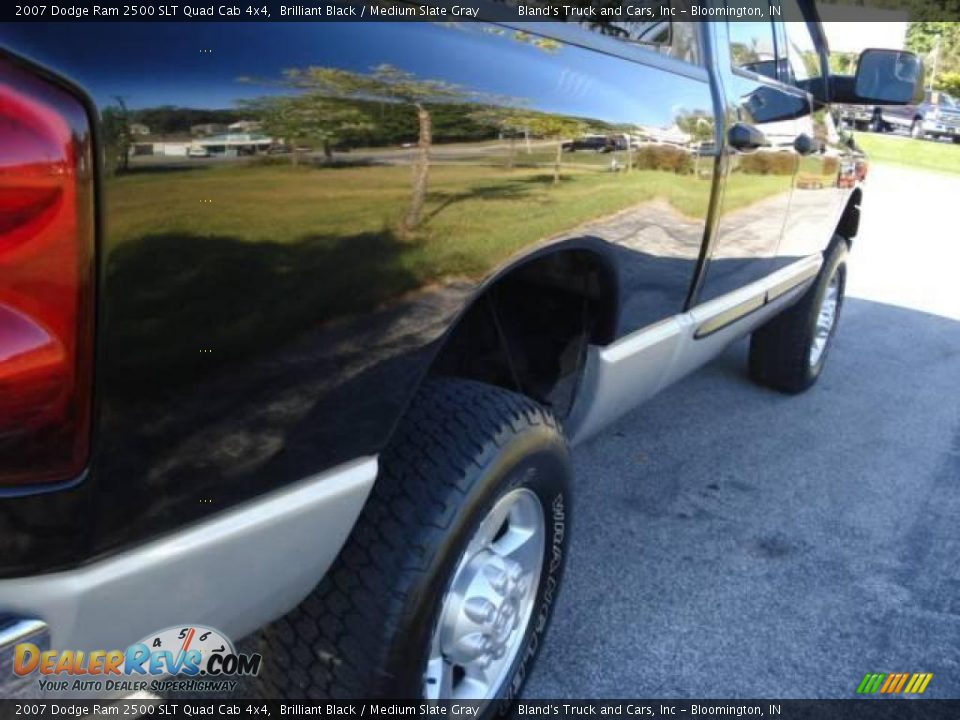 2007 Dodge Ram 2500 SLT Quad Cab 4x4 Brilliant Black / Medium Slate Gray Photo #16