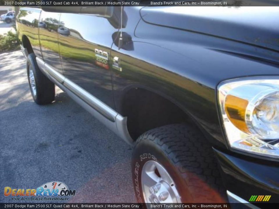 2007 Dodge Ram 2500 SLT Quad Cab 4x4 Brilliant Black / Medium Slate Gray Photo #17