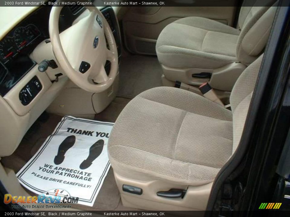 2003 Ford Windstar SE Black / Medium Graphite Photo #6