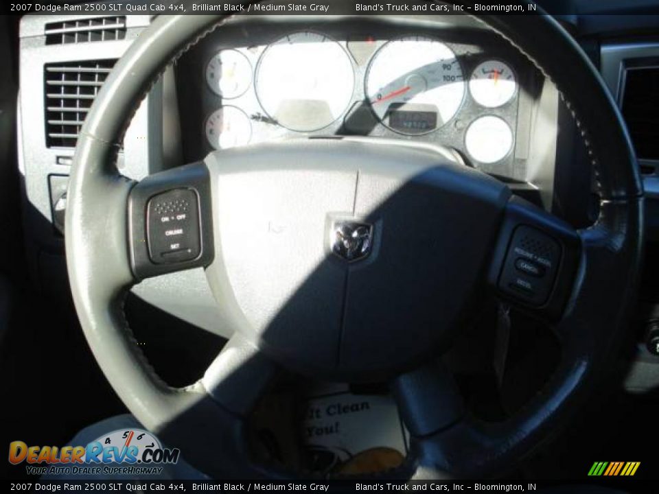 2007 Dodge Ram 2500 SLT Quad Cab 4x4 Brilliant Black / Medium Slate Gray Photo #21