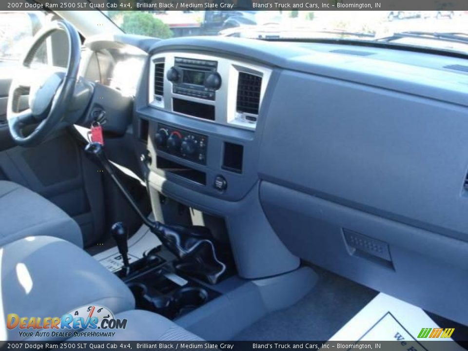 2007 Dodge Ram 2500 SLT Quad Cab 4x4 Brilliant Black / Medium Slate Gray Photo #33