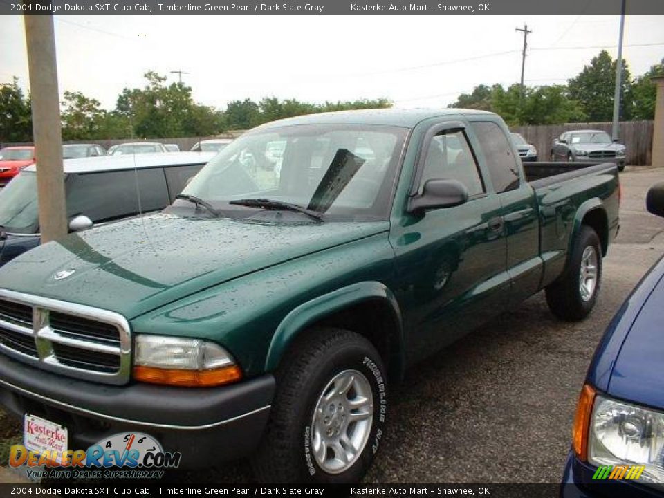 2004 Dodge Dakota SXT Club Cab Timberline Green Pearl / Dark Slate Gray Photo #3