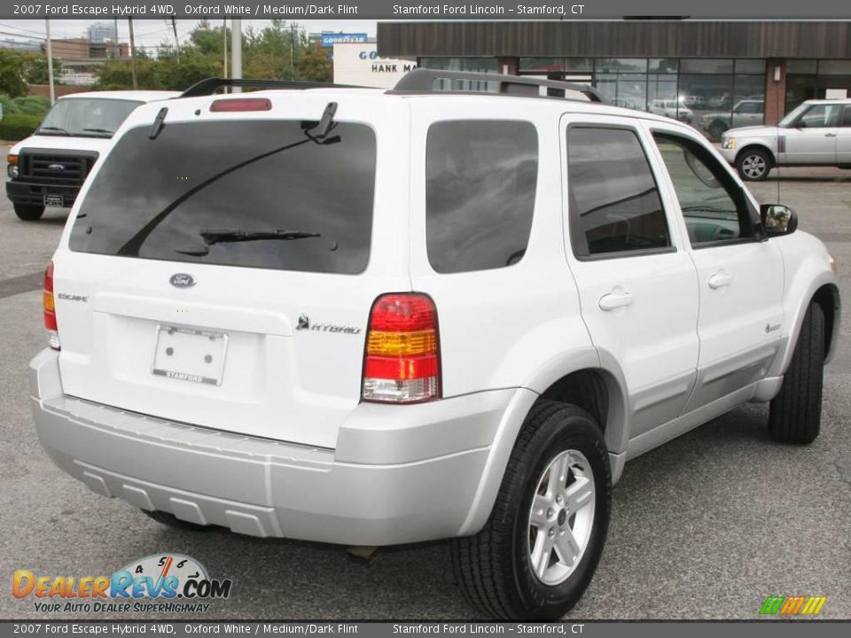 2007 Ford Escape Hybrid 4WD Oxford White / Medium/Dark Flint Photo #5