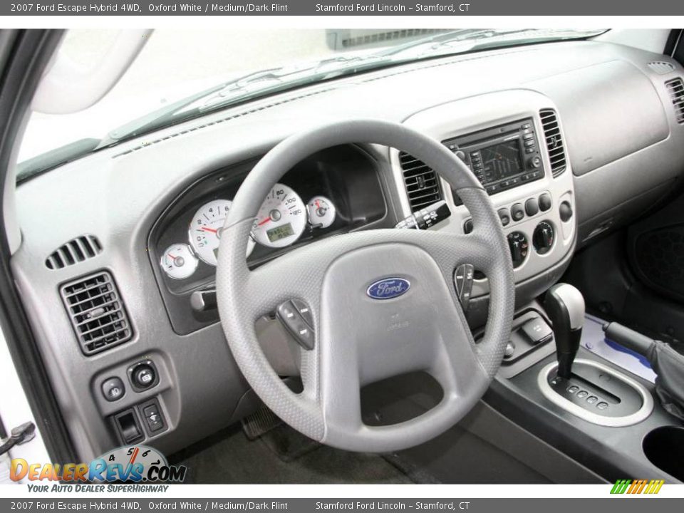 2007 Ford Escape Hybrid 4WD Oxford White / Medium/Dark Flint Photo #9